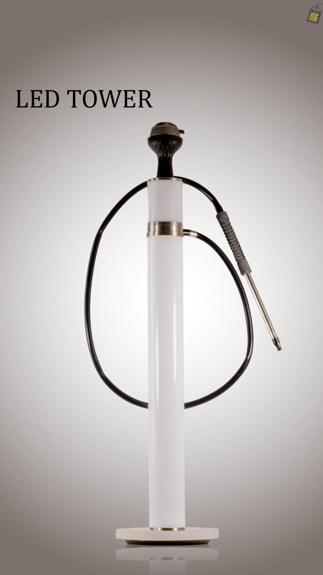 LED Tower Hookah - White