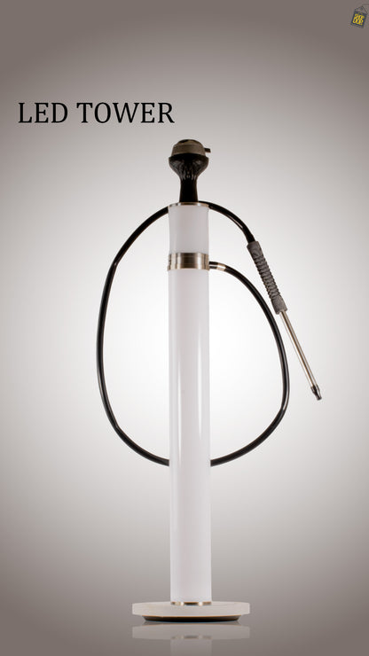 LED Tower Hookah - White