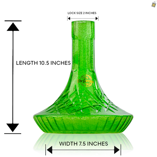 Lucid Glass Hookah Replacement Base - Green (Lock)