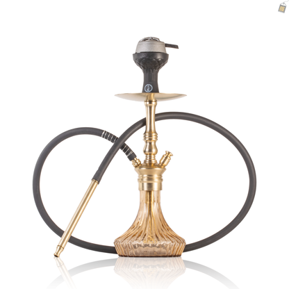 COCOYAYA Madrid Hookah with Bag - Gold Stem / Gold Base
