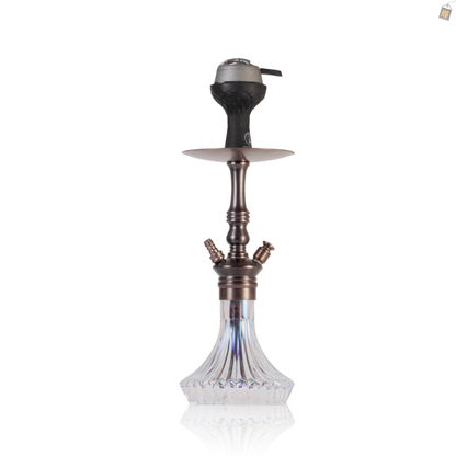 COCOYAYA Madrid Hookah with Bag - Bronze Stem / Transparent Base
