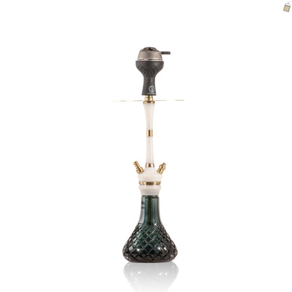 COCOYAYA Mirza Hookah with Bag - Gold Stem / Aqua Base