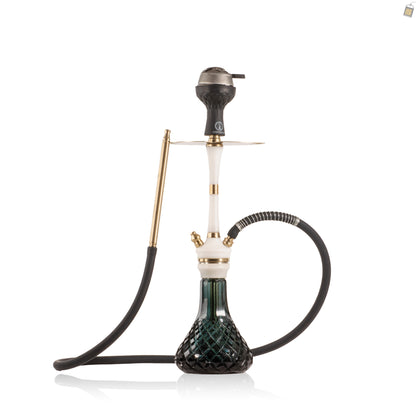COCOYAYA Mirza Hookah with Bag - Gold Stem / Aqua Base