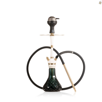 COCOYAYA Mirza Hookah with Bag - Gold Stem / Aqua Base