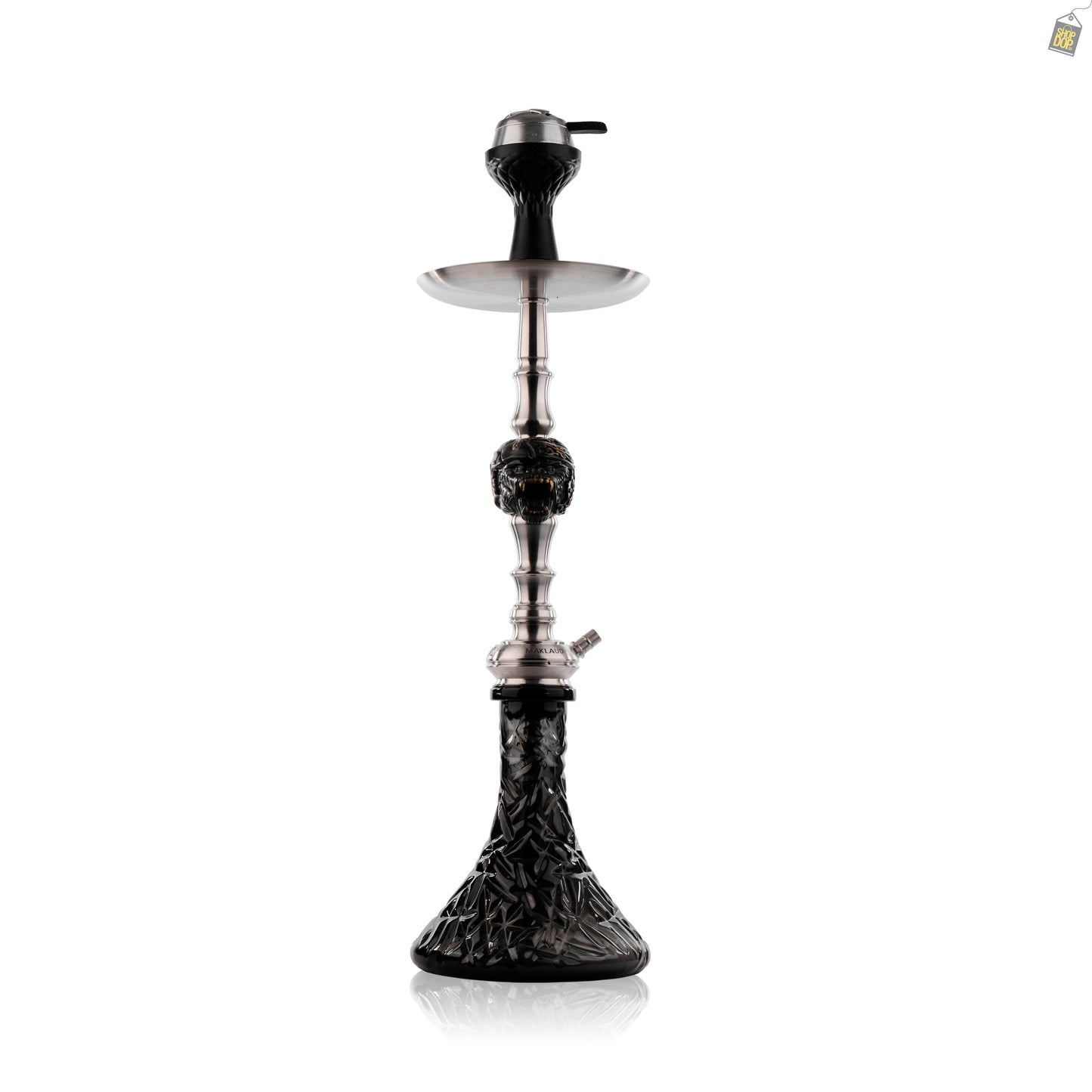 MKL Soldier Ape Hookah with Wooden Case- Silver