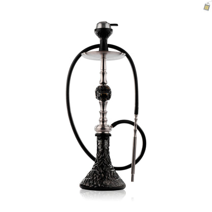 MKL Soldier Ape Hookah with Wooden Case- Silver