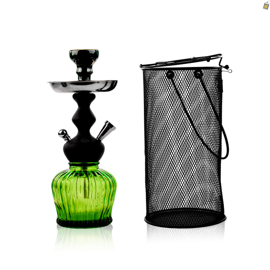 MYA Econo QT Hookah with Cage - Olive Green
