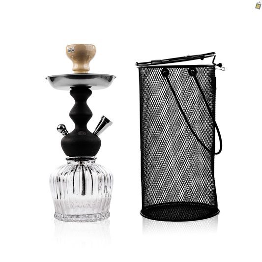 MYA Econo QT Hookah with Cage - Transparent