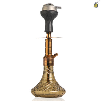 Noddy 007 Night Fire Hookah with Bag - Bronze Stem / Grey Base