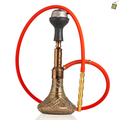 Noddy 007 Night Fire Hookah with Bag - Bronze Stem / Grey Base