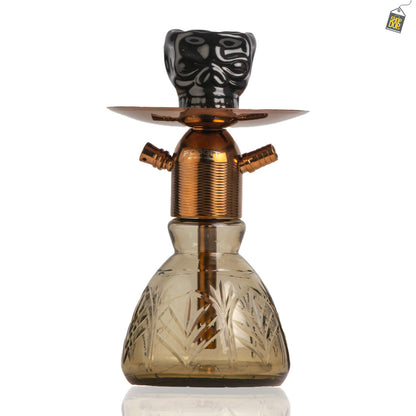 Noddy Hookah - Bronze Stem / Grey Round Base