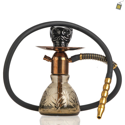 Noddy Hookah - Bronze Stem / Grey Round Base