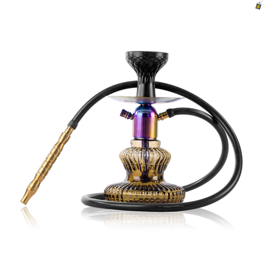 Noddy 2.0 Carafe Hookah - Rainbow Stem / Grey Base