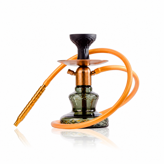 Noddy Carafe Hookah - Gold Stem / Emerald Green Base