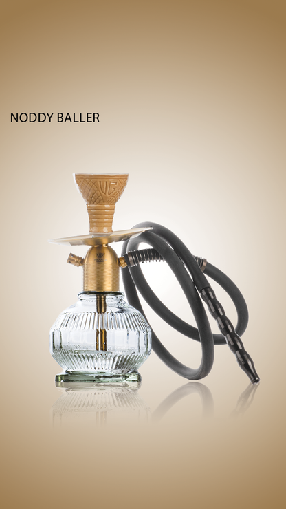 Noddy Baller Hookah - Gold Stem / Transparent Base