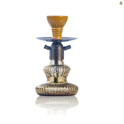 Noddy Carafe Hookah - Black Stem / Grey Base