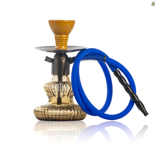 Noddy Carafe Hookah - Black Stem / Grey Base