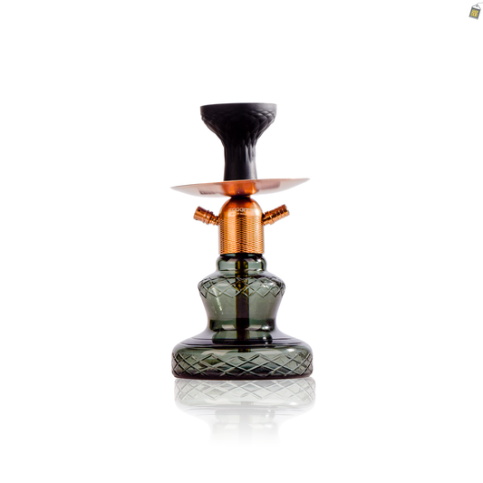Noddy Carafe Hookah - Gold Stem / Emerald Green Base