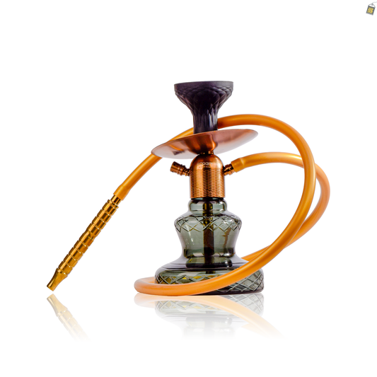 Noddy Carafe Hookah - Gold Stem / Emerald Green Base