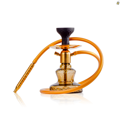 Noddy Hookah - Gold Stem / Grey Carafe Base