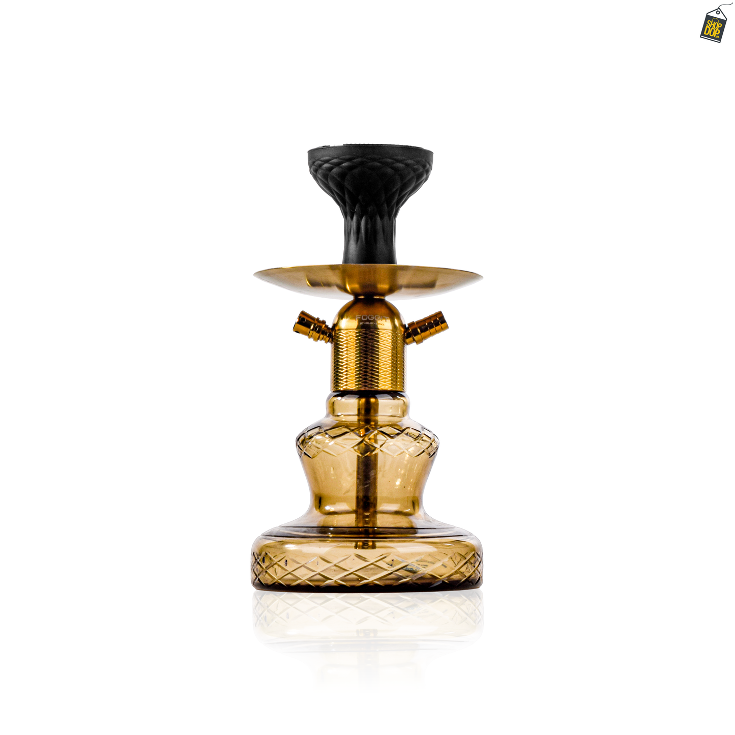 Noddy Hookah - Gold Stem / Grey Carafe Base