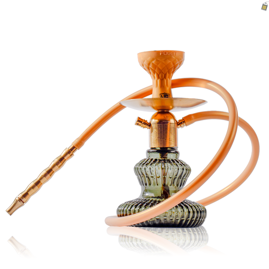 Noddy 2.0 Carafe Hookah - Gold Stem / Emerald Green Base