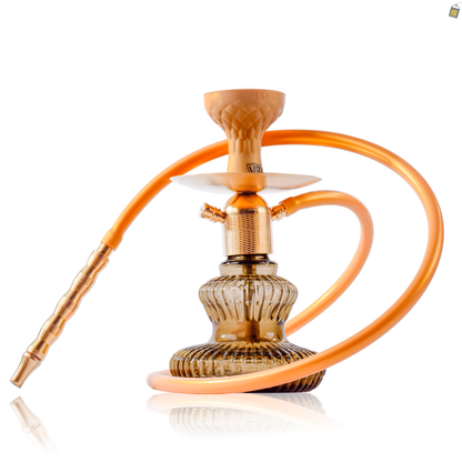 Noddy 2.0 Carafe Hookah - Gold Stem / Grey Base