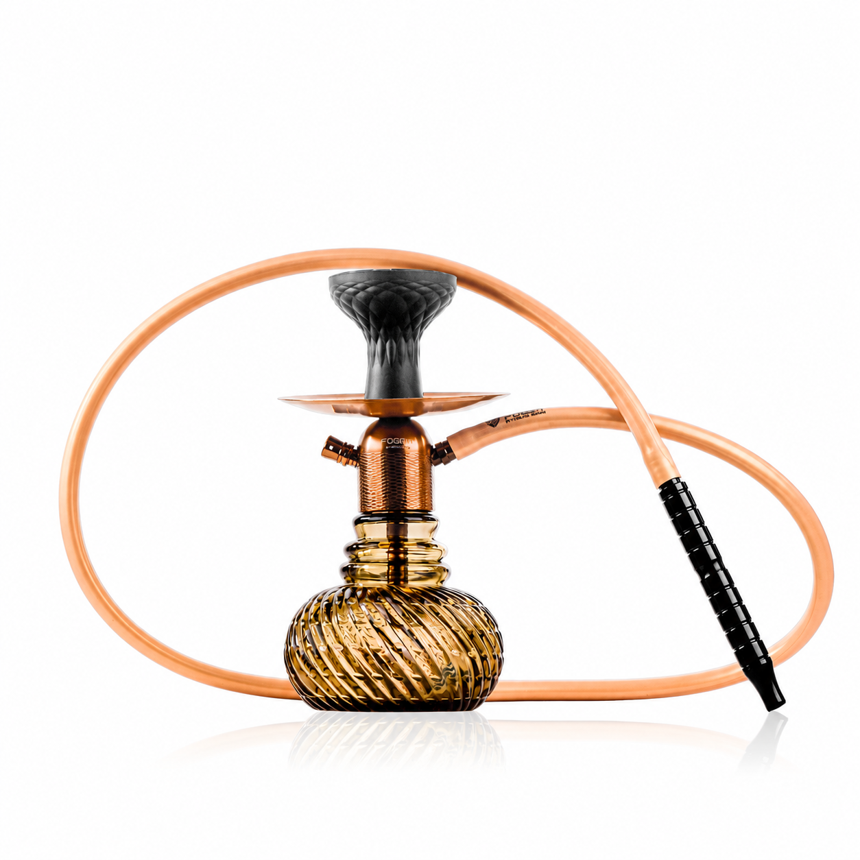 Noddy Hookah - Bronze Stem / Grey Spiro Base