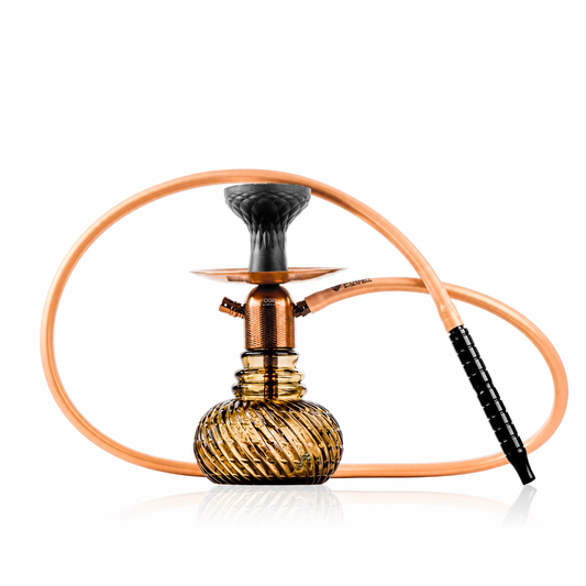 Noddy Hookah - Bronze Stem / Grey Spiro Base
