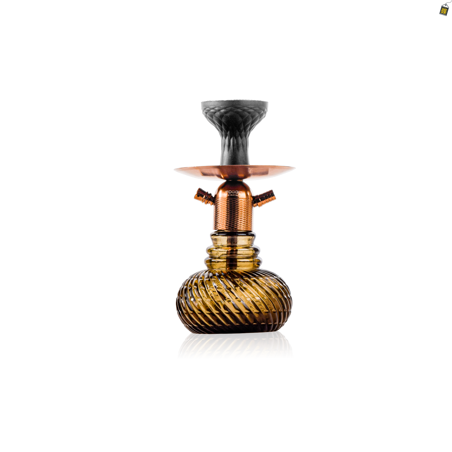 Noddy Hookah - Bronze Stem / Grey Spiro Base