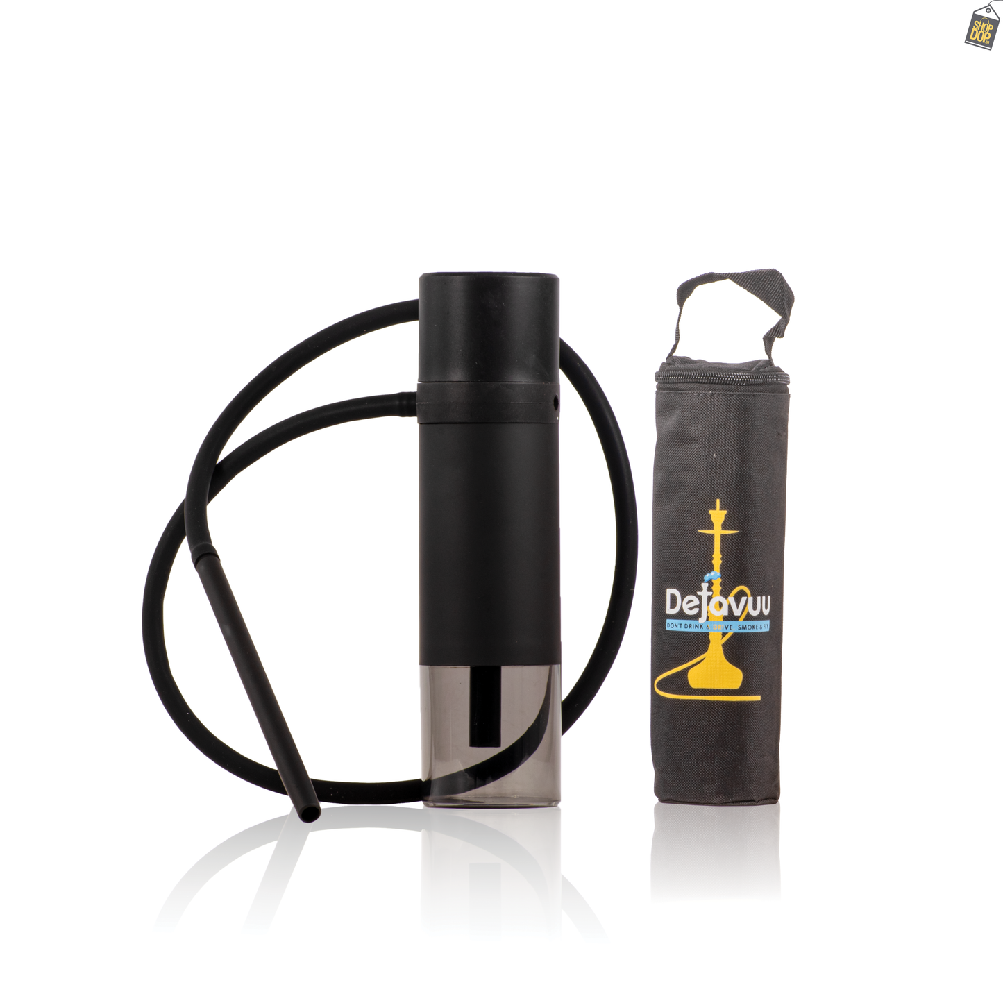 Nomad Acrylic Bottle Shape Car Hookah with Bag - Black
