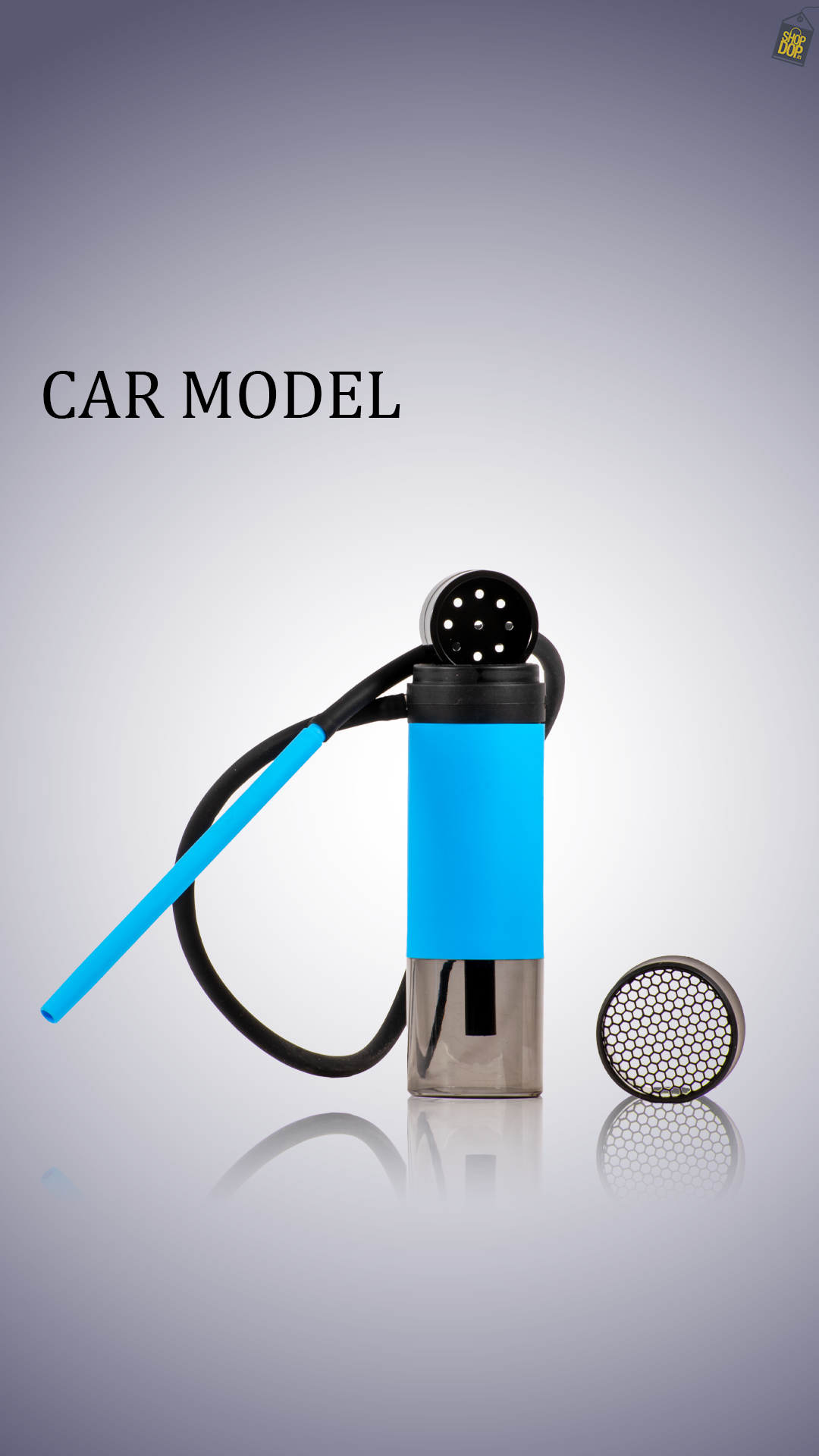 Nomad Acrylic Bottle Shape Car Hookah - Blue
