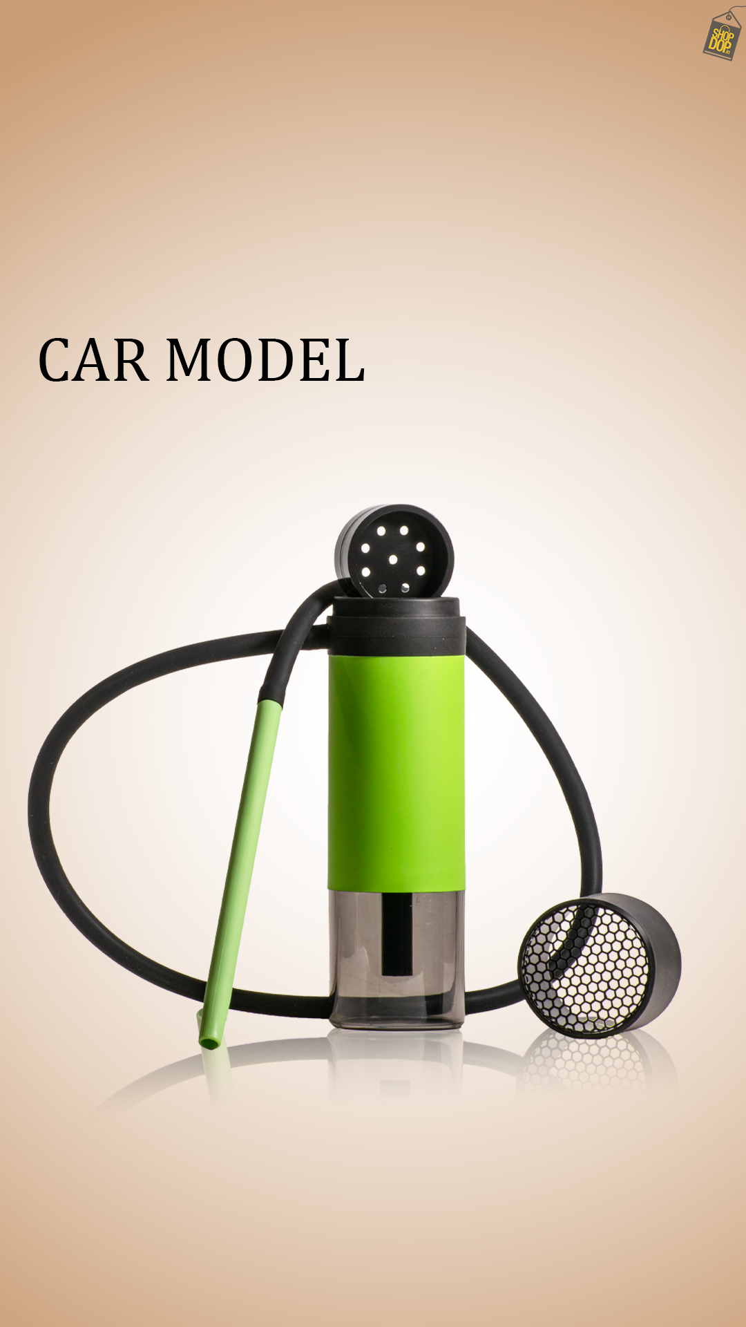 Nomad Acrylic Bottle Shape Car Hookah - Green
