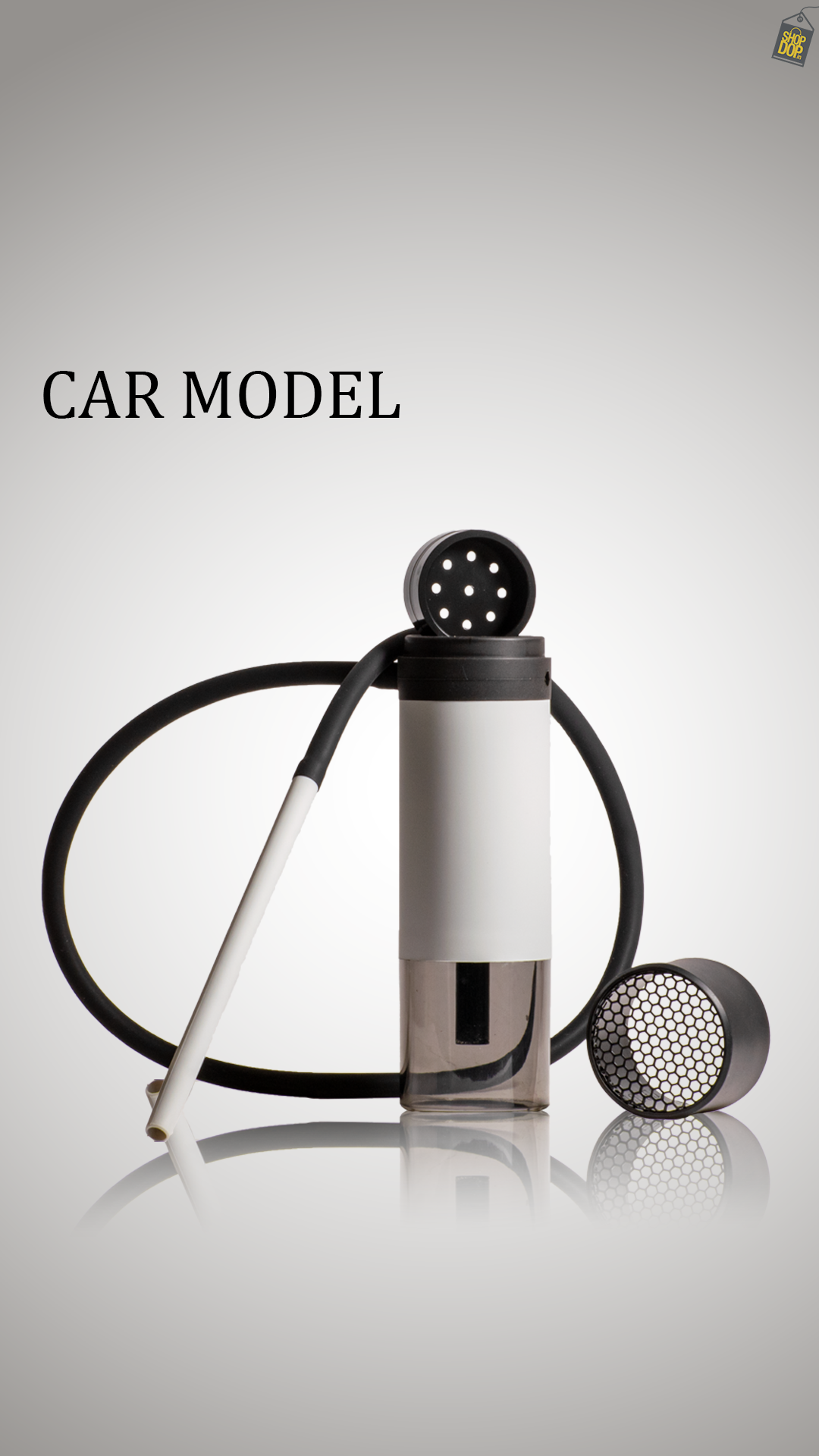 Nomad Acrylic Bottle Shape Car Hookah - Grey
