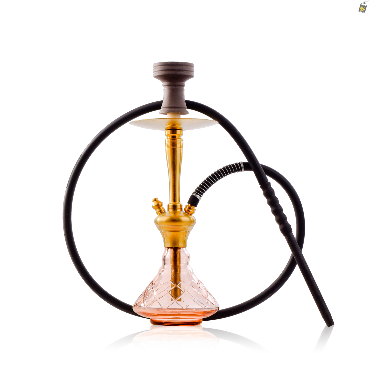 COCOYAYA Pablo Hookah - Gold Stem / Pink Base