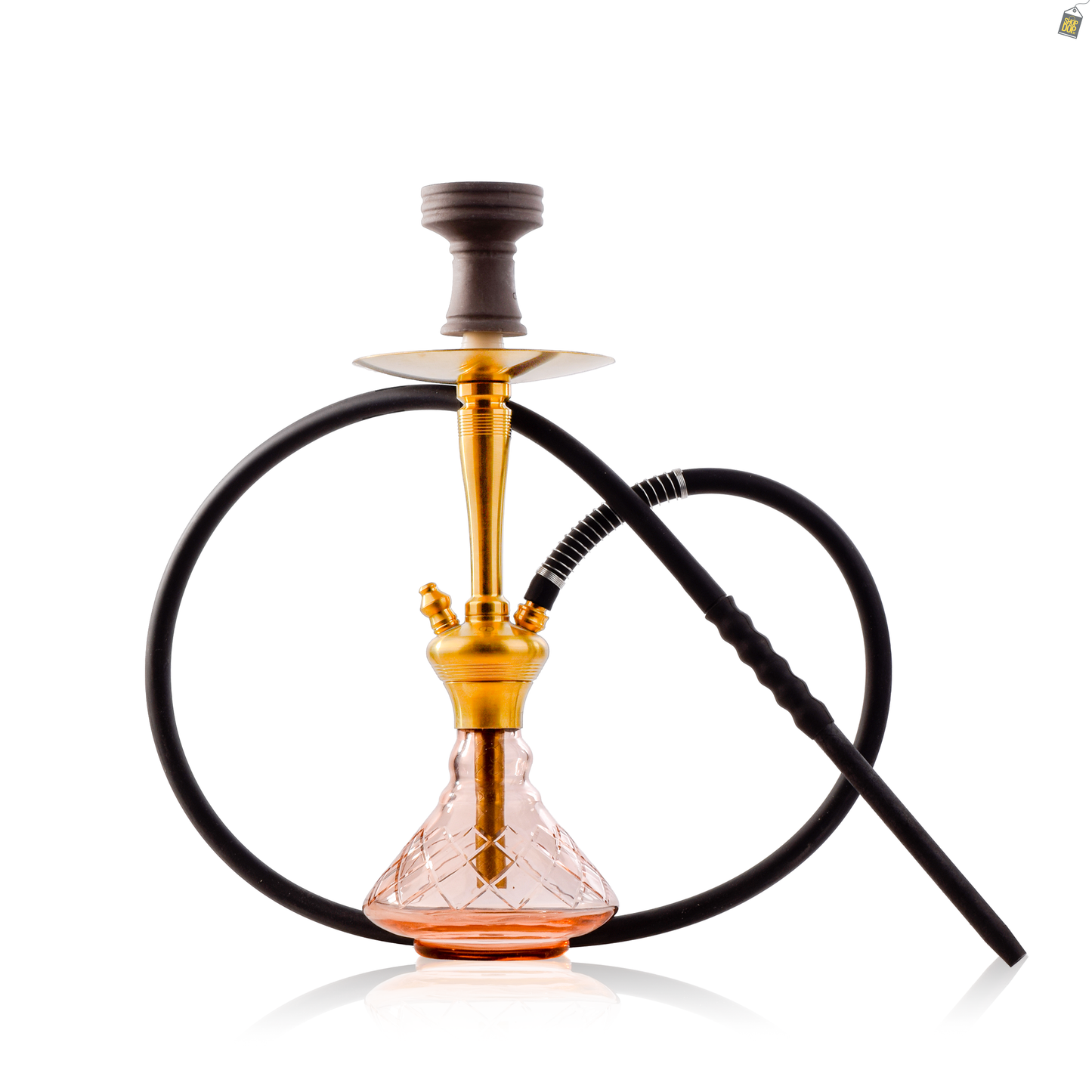 COCOYAYA Pablo Hookah - Gold Stem / Pink Base