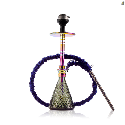 Pablo L2 Hookah with Bag - Green Base / Rainbow Stem