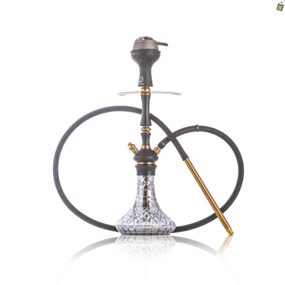 COCOYAYA Pasha Hookah - Black Stem / Transparent Base