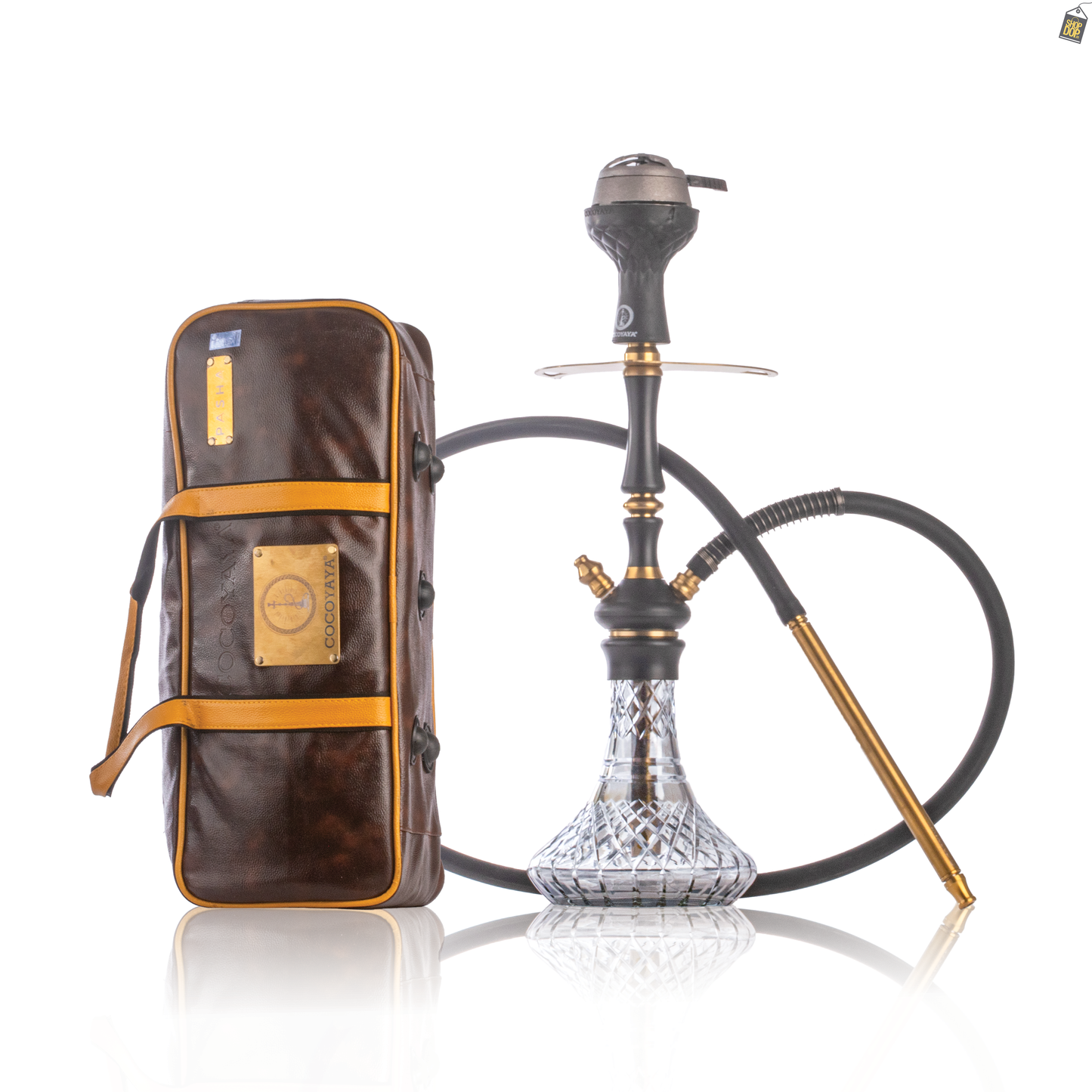 COCOYAYA Pasha Hookah - Black Stem / Transparent Base