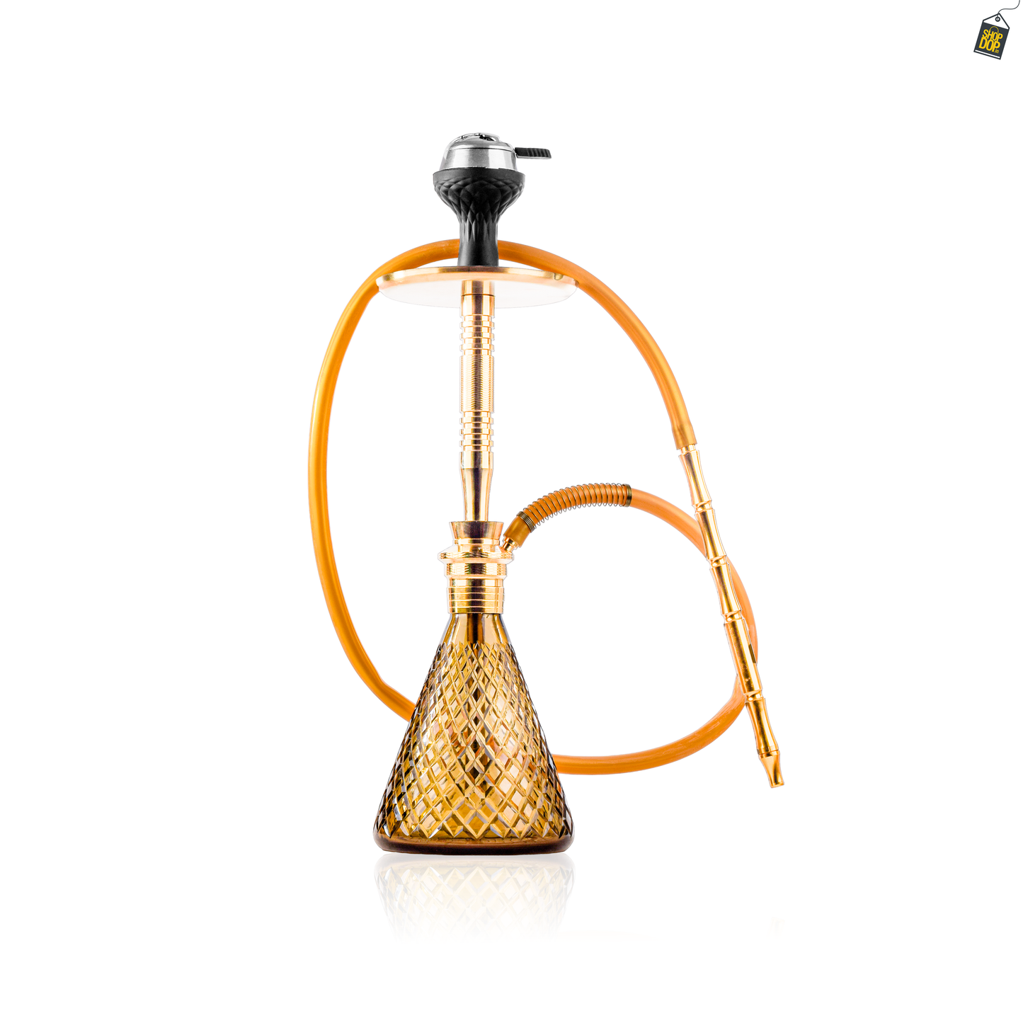 Pablo L2 Hookah with Bag - Grey Base / Golden Stem