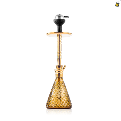 Pablo L2 Hookah with Bag - Grey Base / Golden Stem