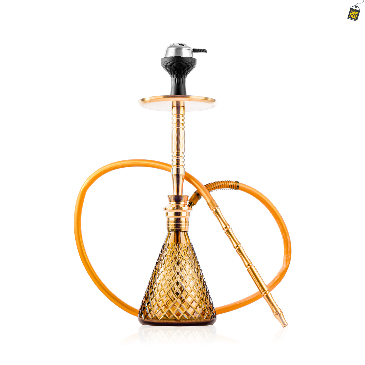 Pablo L2 Hookah with Bag - Grey Base / Golden Stem