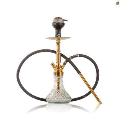 COCOYAYA Pedro Hookah with Bag - Golden Stem / CGB Trans. Base