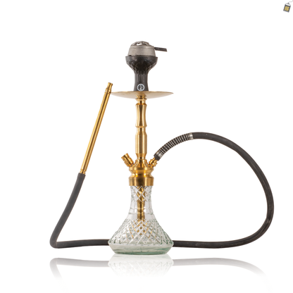 COCOYAYA Pedro Hookah with Bag - Golden Stem / CGB Trans. Base