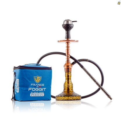 Persian Carafe 2.0 Hookah with Bag - Bronze Stem / Grey Base