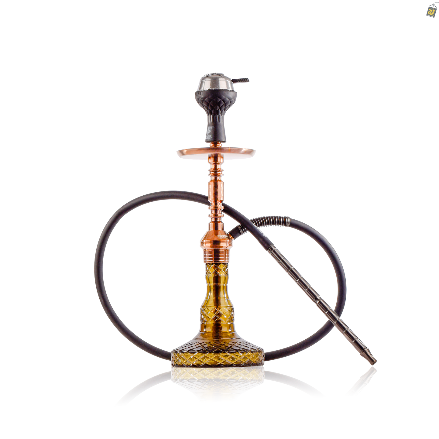 Persian Carafe 2.0 Hookah with Bag - Bronze Stem / Grey Base