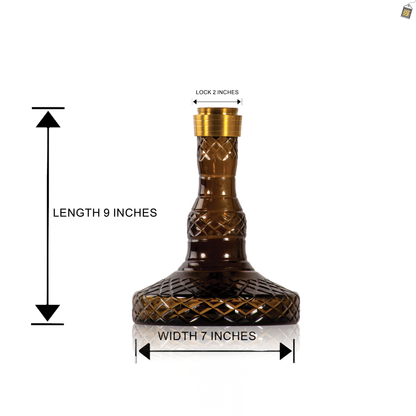 VG France Persian Carafe Hookah - Replacement Base Only (Golden Lock/ Brown Base)