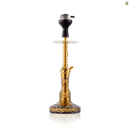 Persian Carafe 2.0 Hookah with Bag - Gold Stem / Grey Base