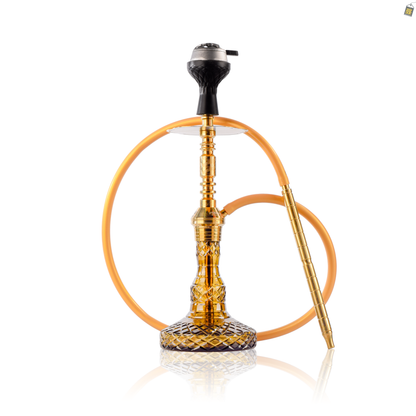Persian Carafe 2.0 Hookah with Bag - Gold Stem / Grey Base