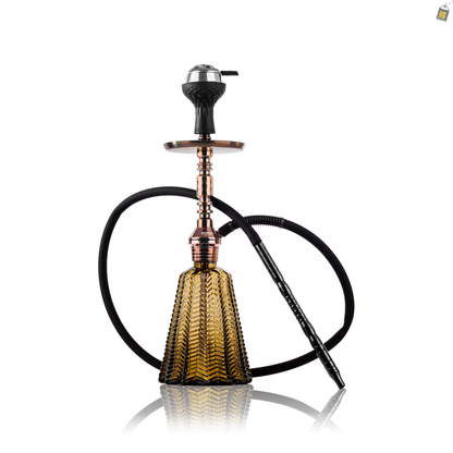 Persian Jewel Hookah with Bag - Bronze Stem / Grey Base